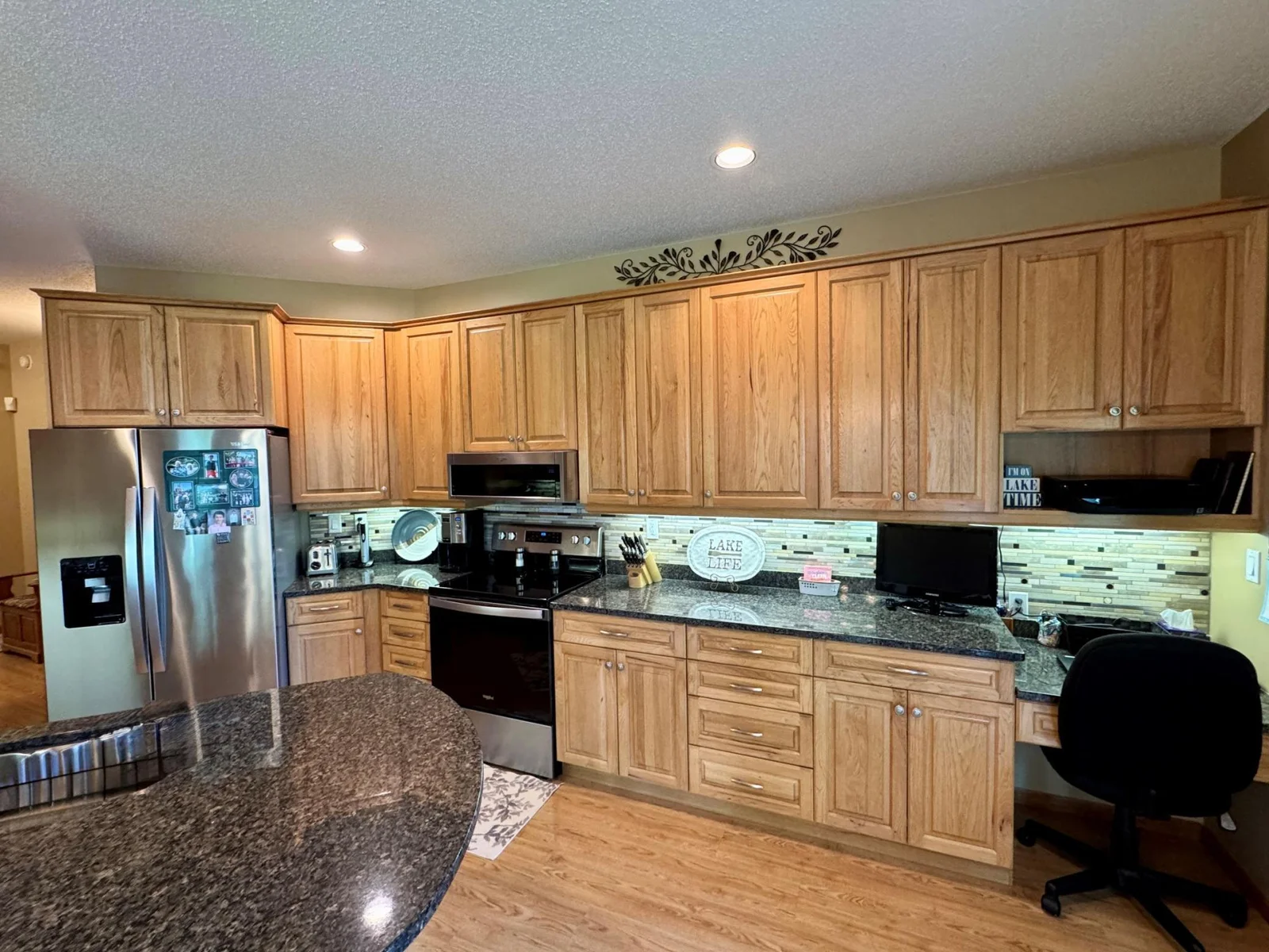 10-Kitchen with hickory cabinetry