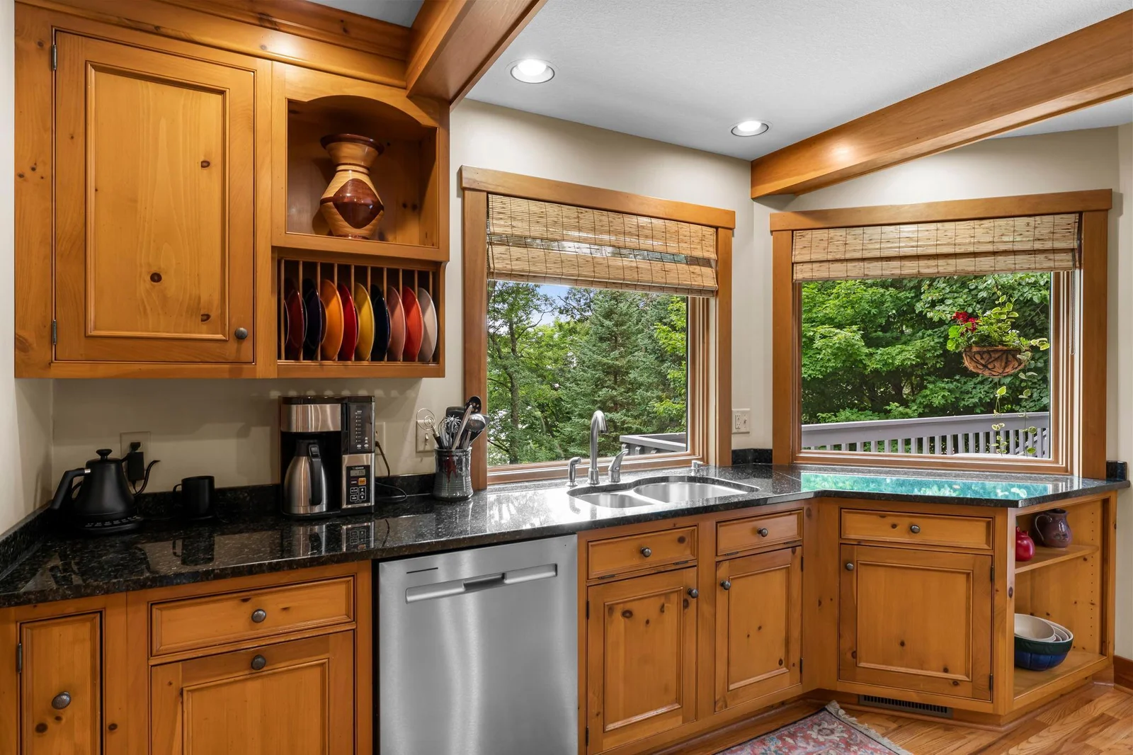Updated kitchen with incredible views
