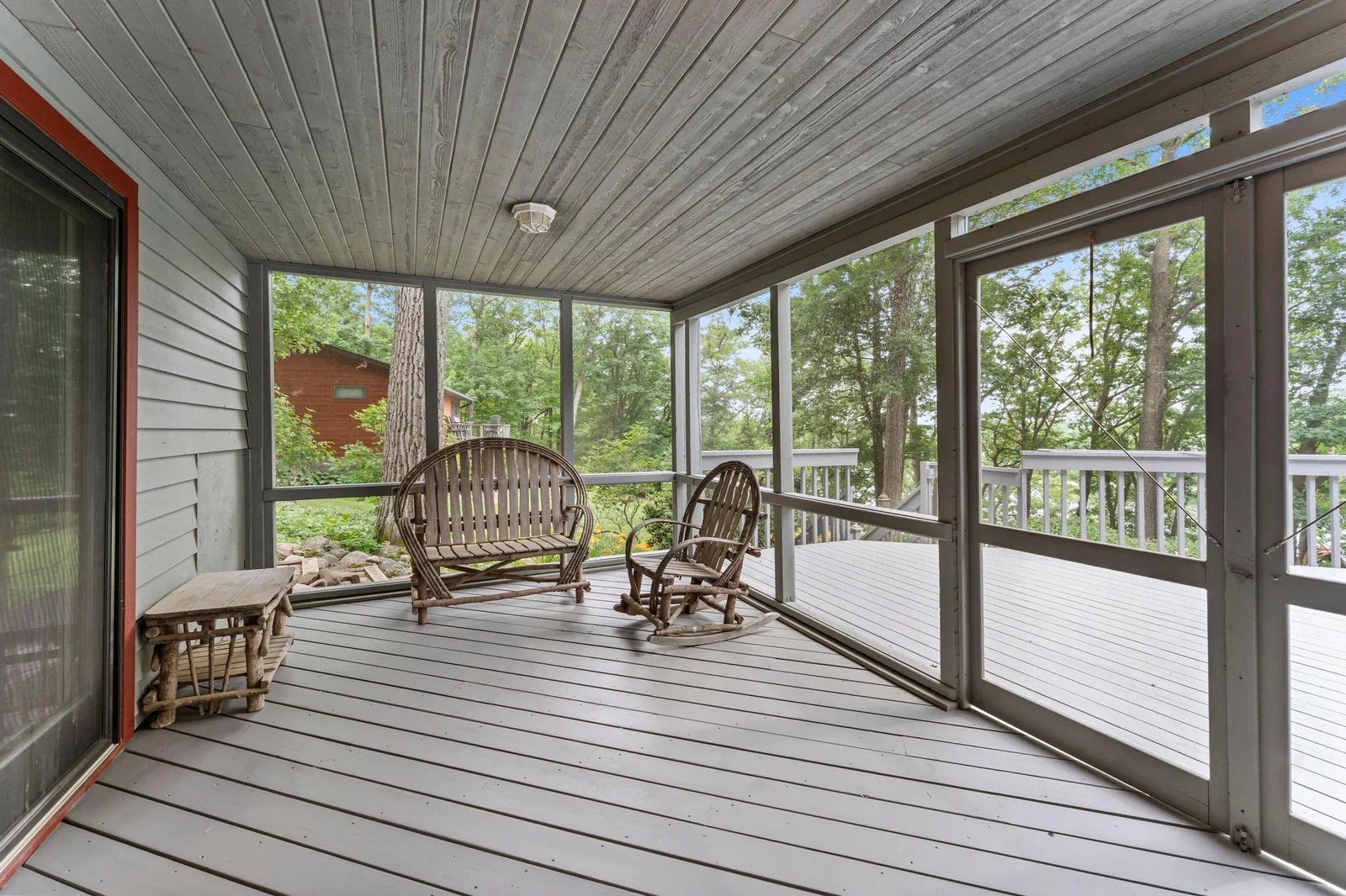 Relaxing screen porch