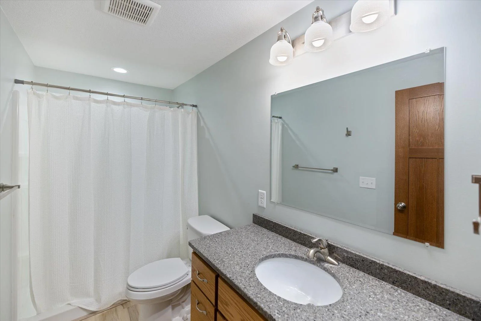 Bathroom #2 with a large walk-in shower.