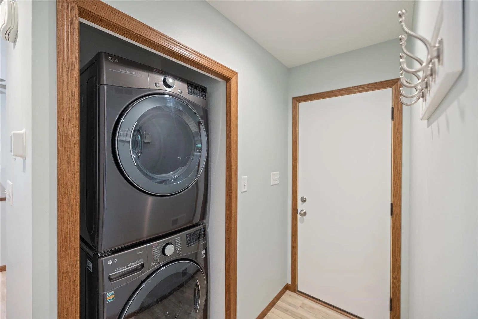 The laundry is well situated near the bedrooms in the main level.