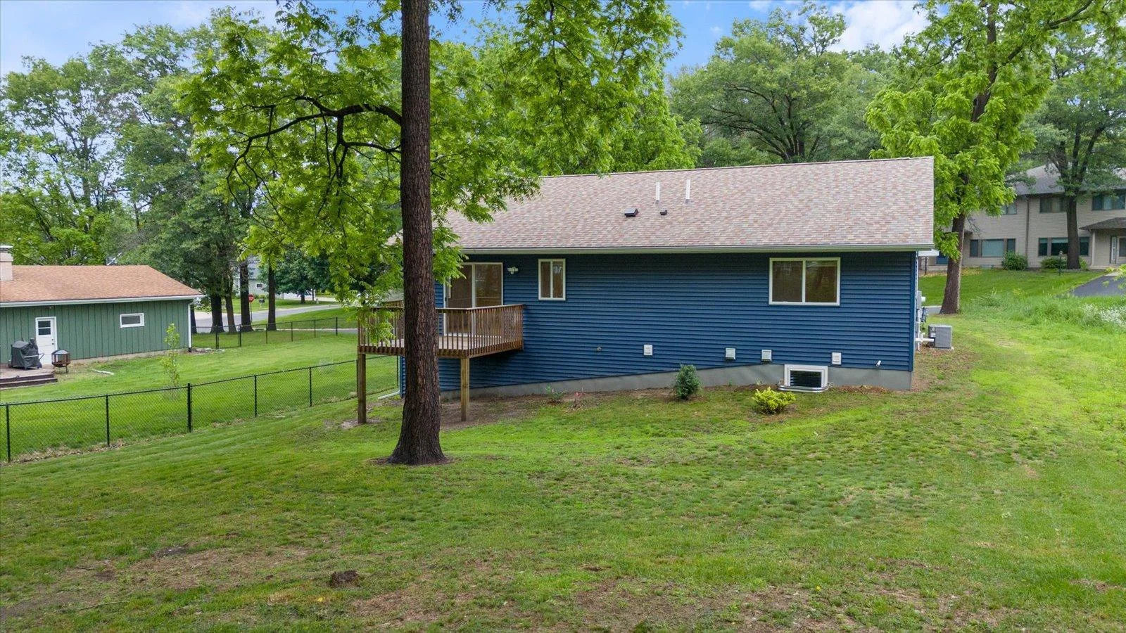 View of the home from the backyard.
