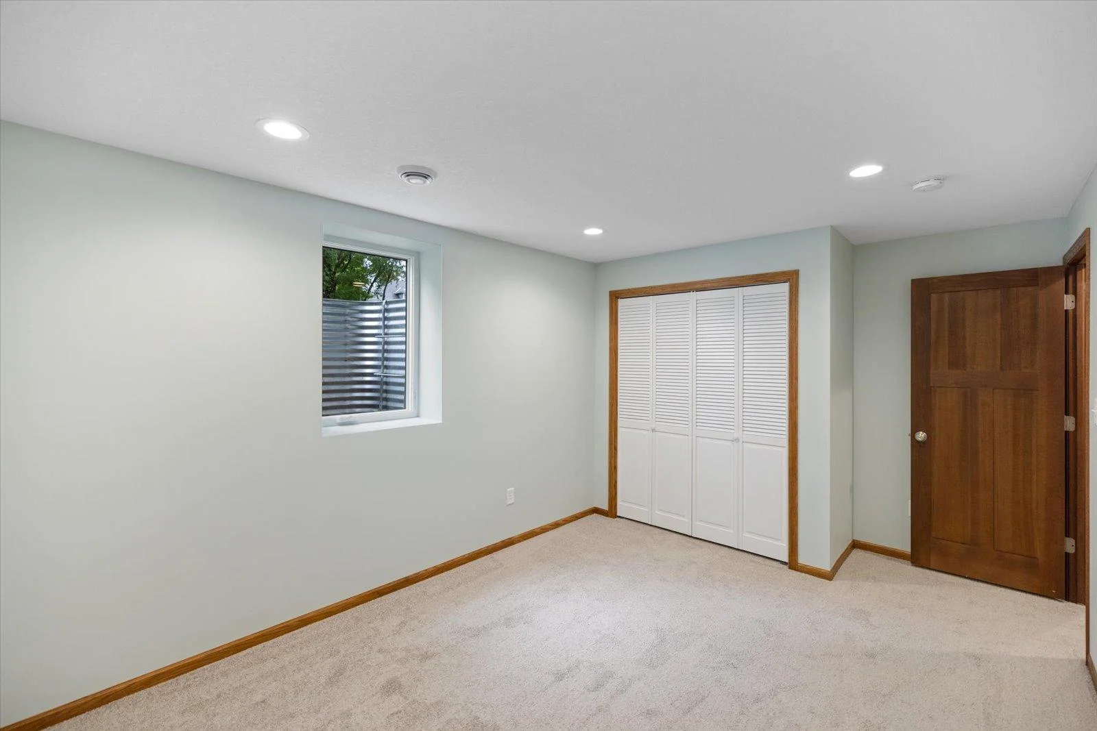 Bedroom #3 in the lower level with large closet.