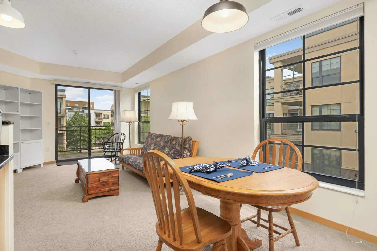 Large windows allow plenty of natural light