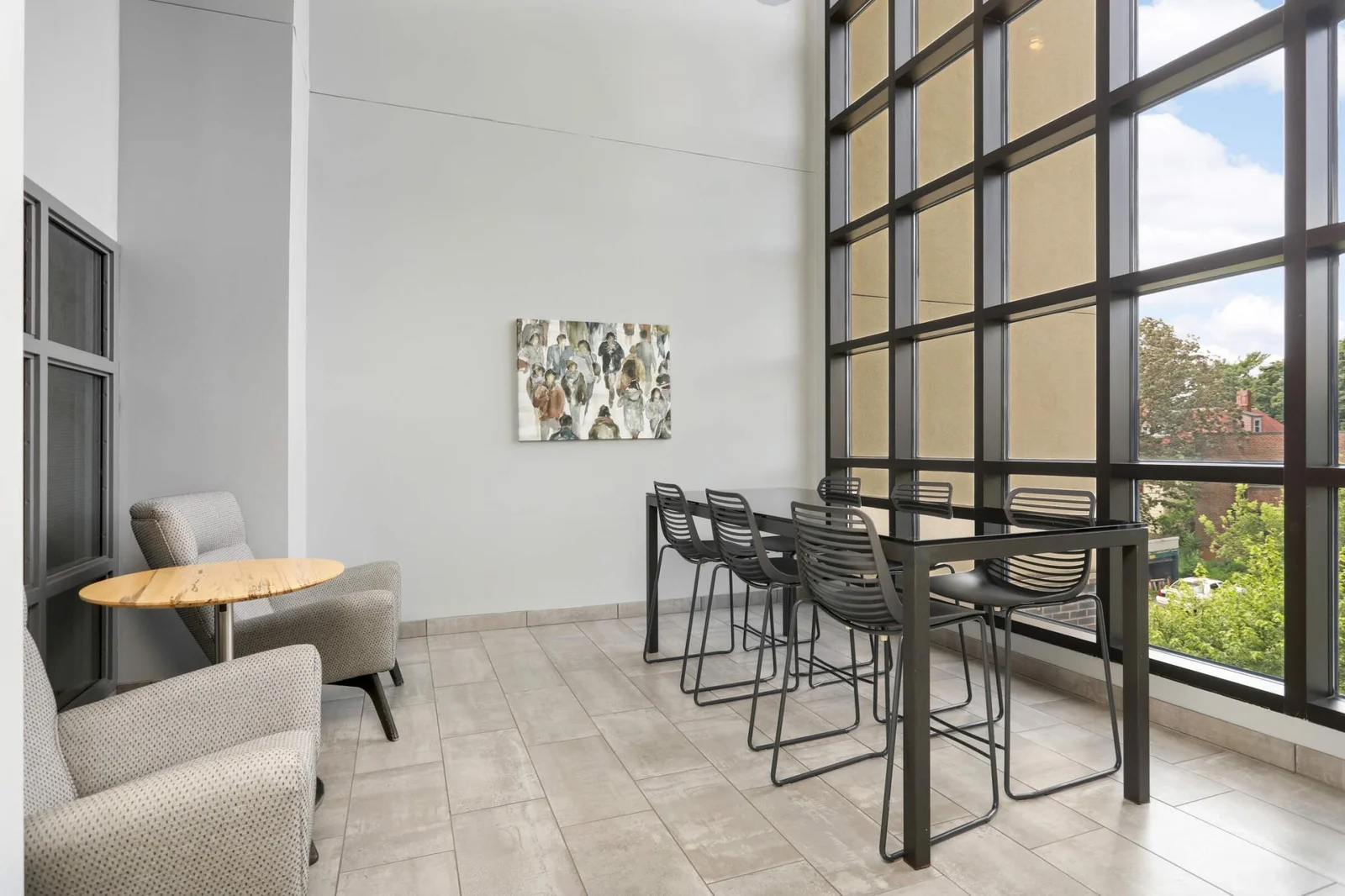 Community Area Located Near Elevator for Resident Use