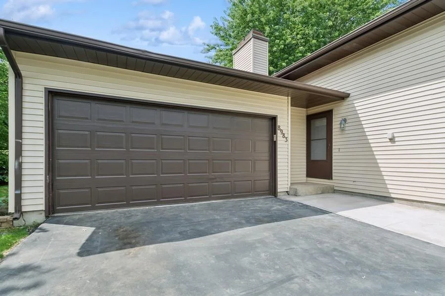 Sizable two stall garage