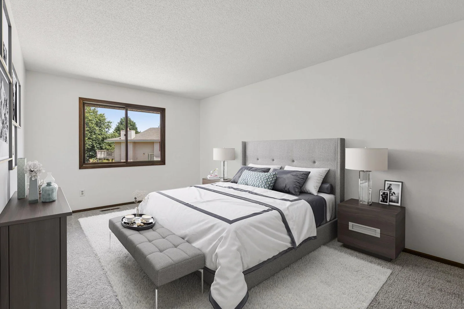 Spacious primary bedroom