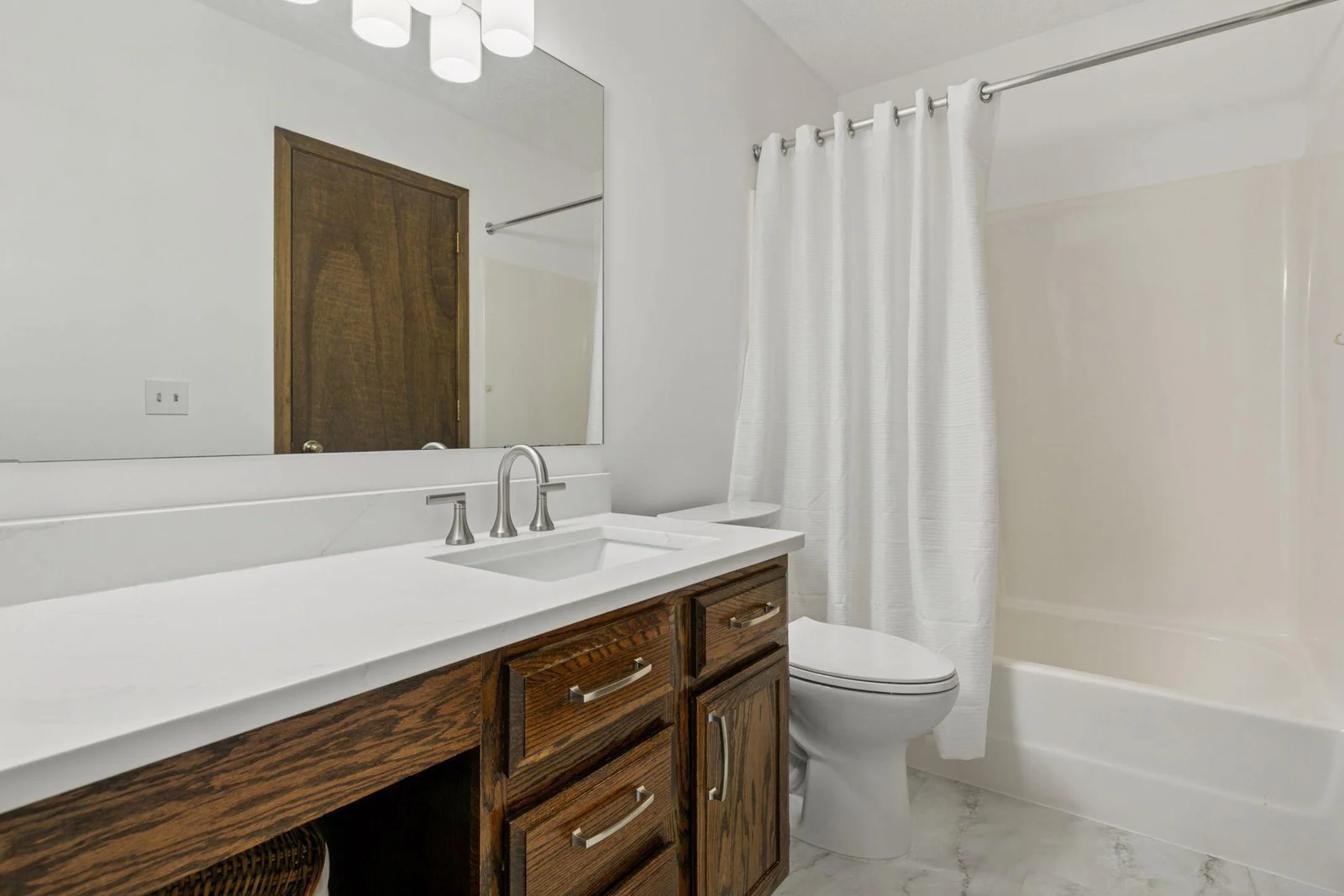 Main level hallway bathroom
