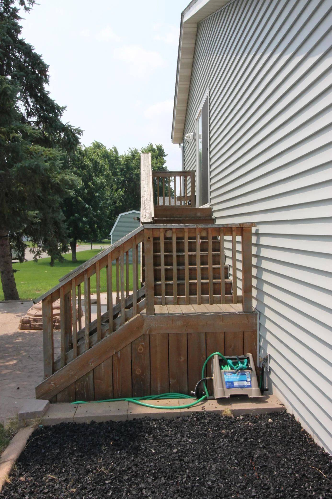 deck and stairs from upper floor
