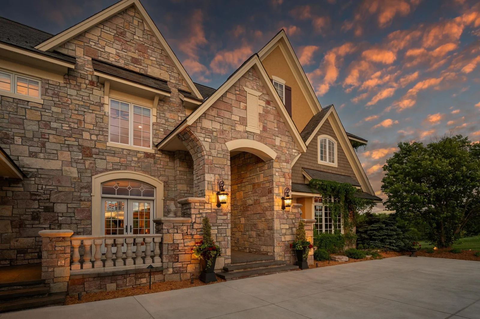 Grand, arched entrance.
