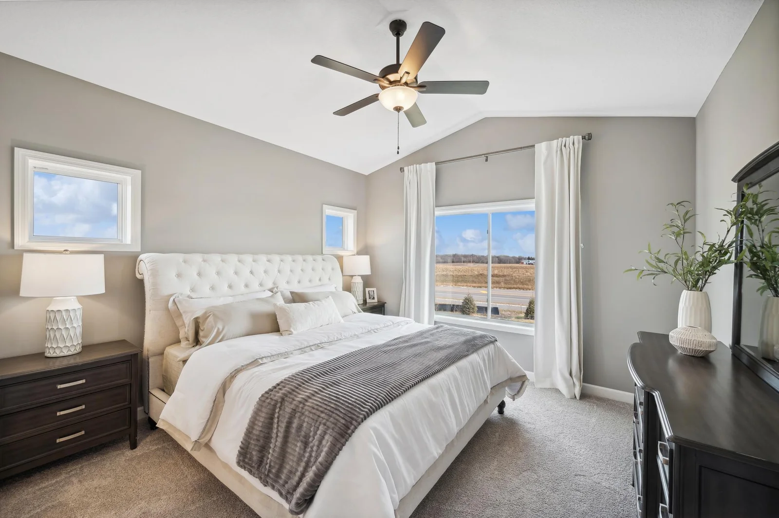 Primary Bedroom. Photo is of former model home. See Sales Consultant for Specific Colors and Options. Ability to choose!
