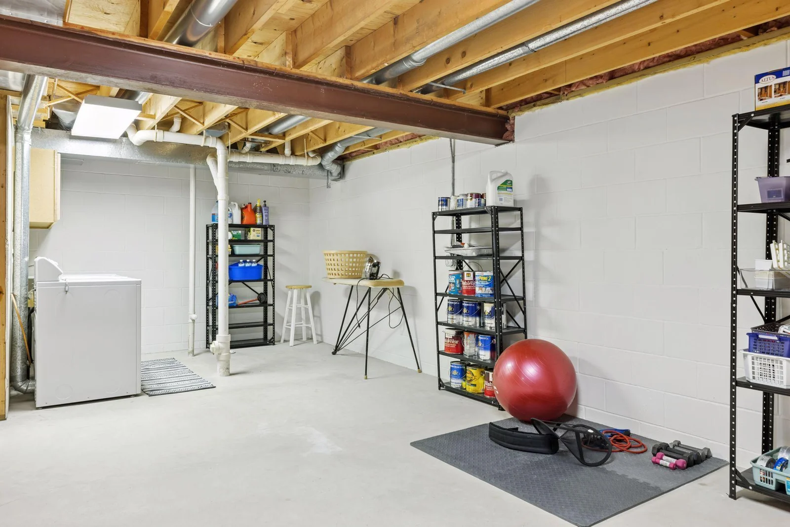 Lower level finish-able space