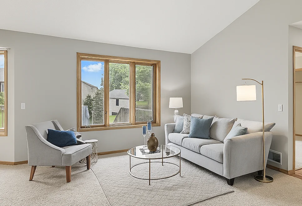 Main level living room - Virtual rendition of how it will look completed