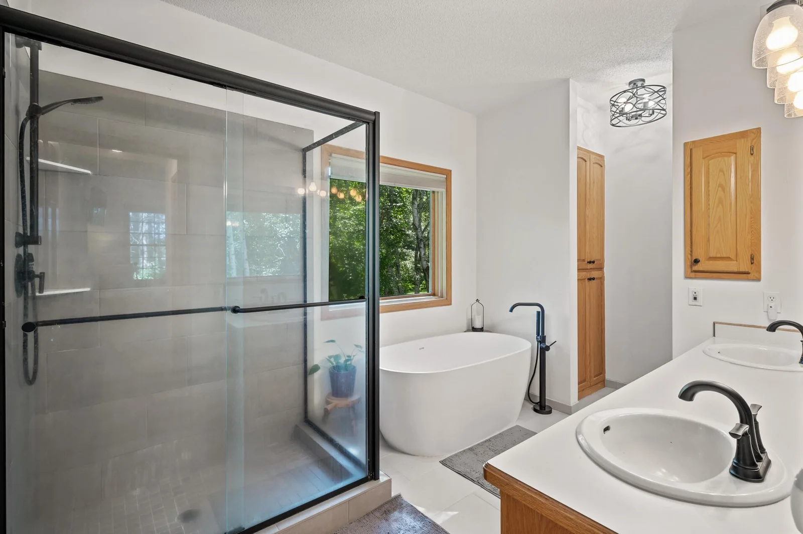 Primary bathroom with soaking tub