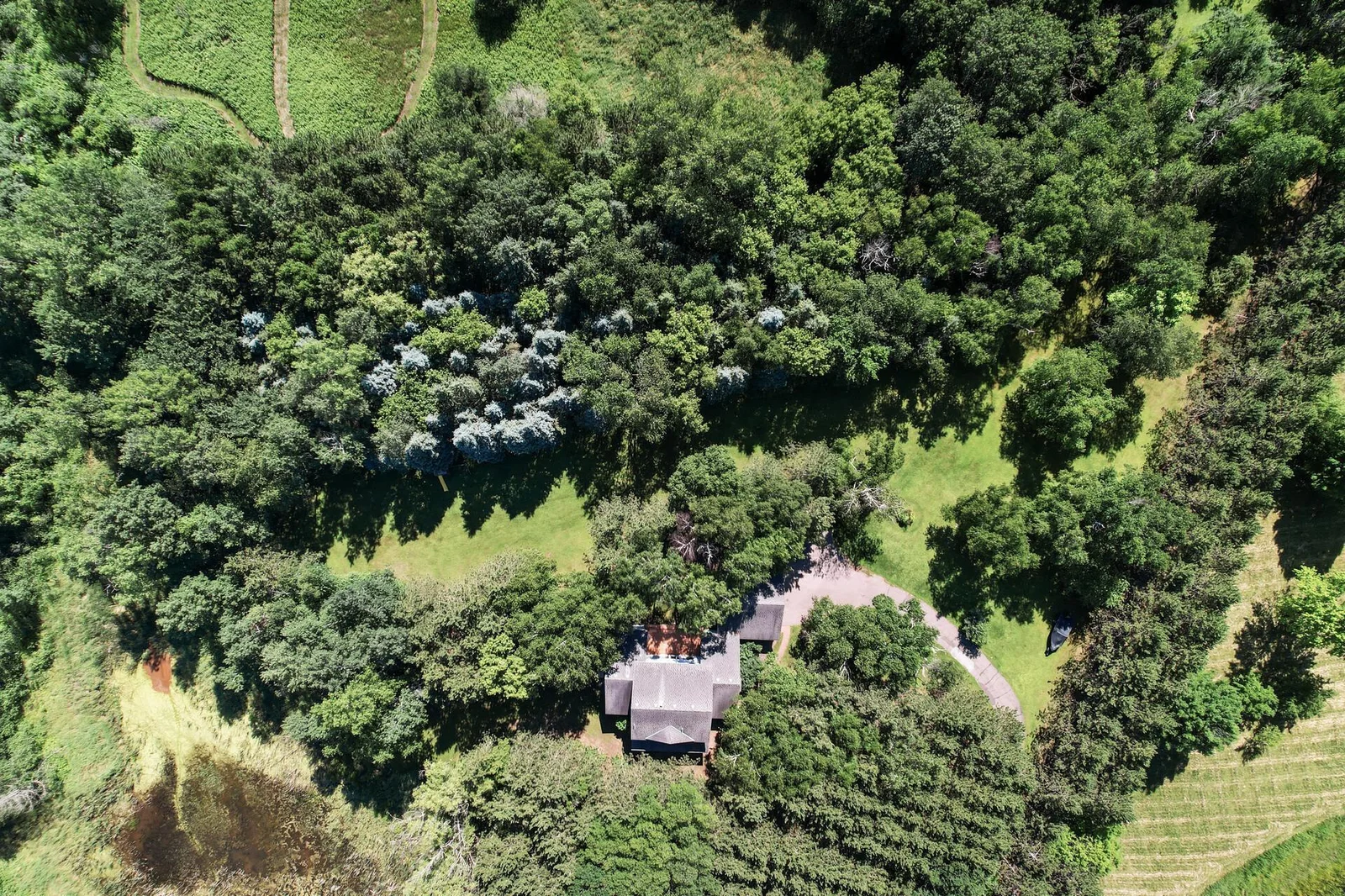 6.1 acres with so much useable space and privacy