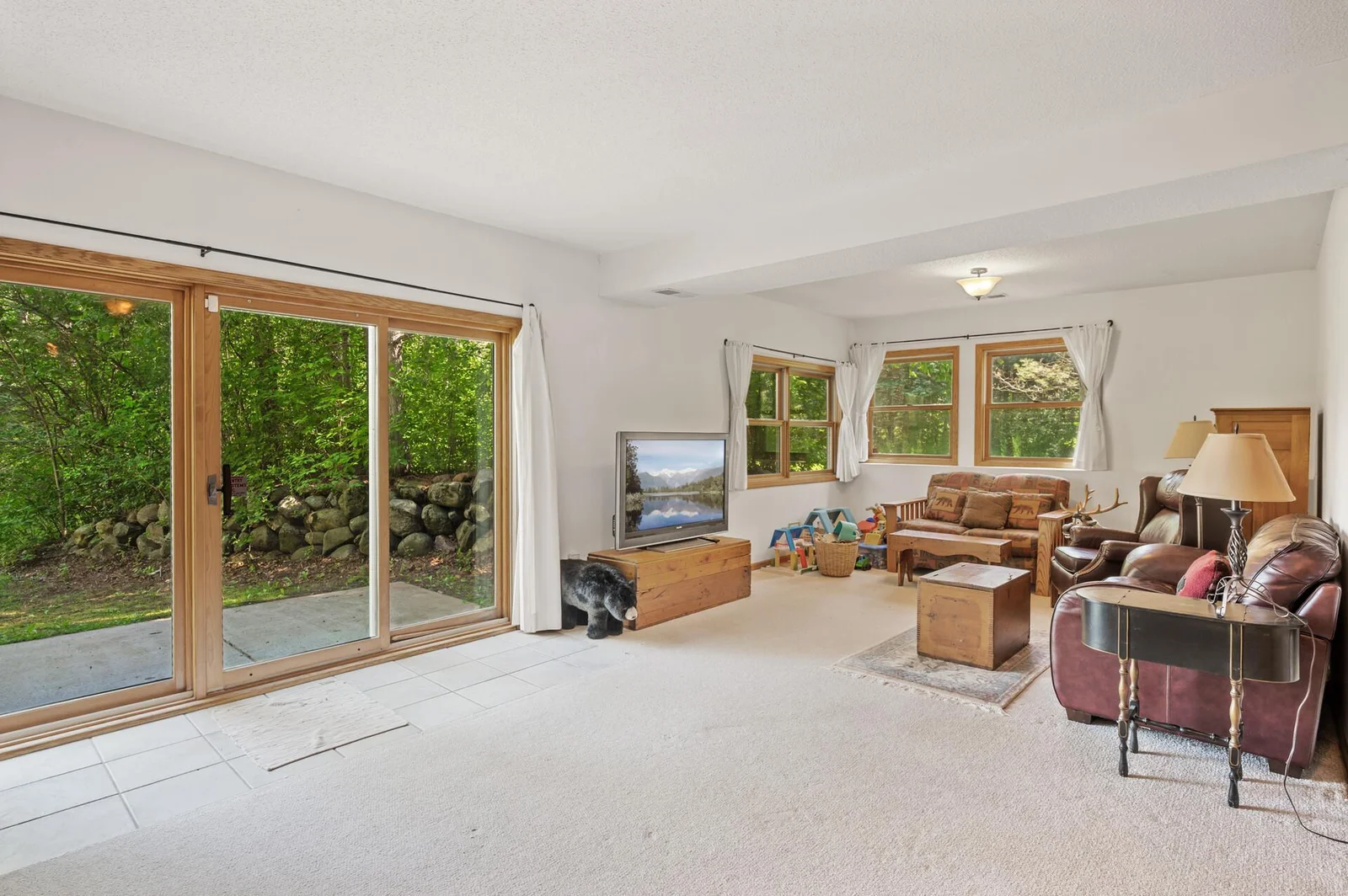 Walk out perfect for accessing the large property