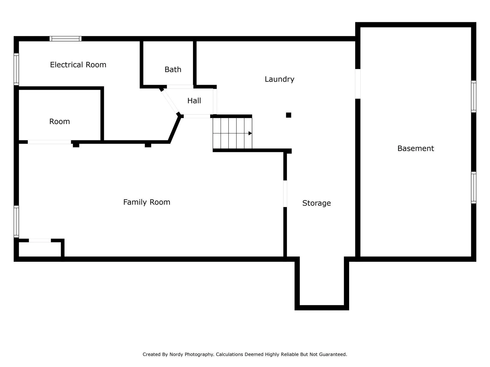 Lower level floor plan