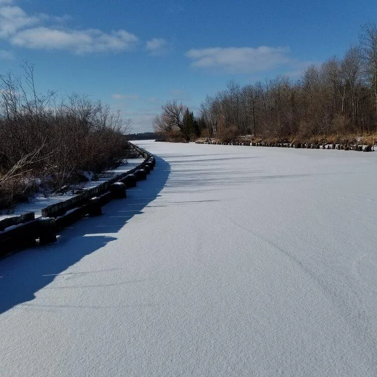 Winter View of the channel to Pike Bay