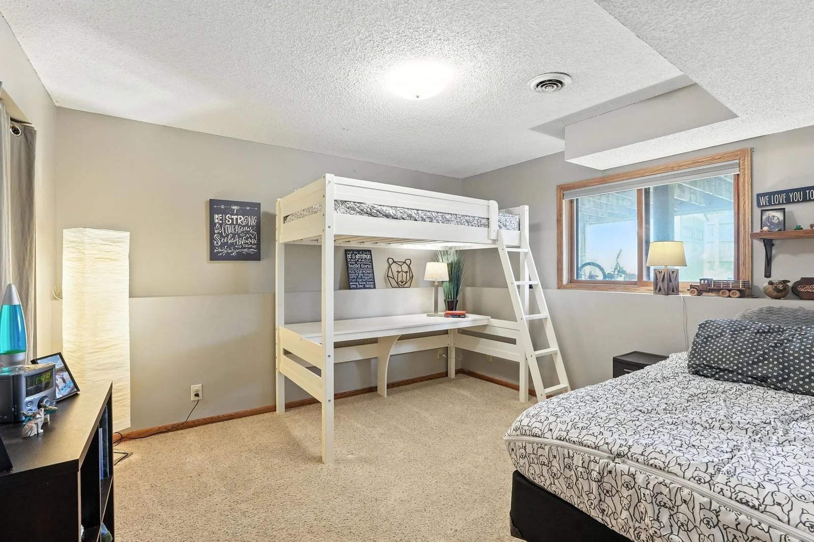 Nice size lower level bedroom