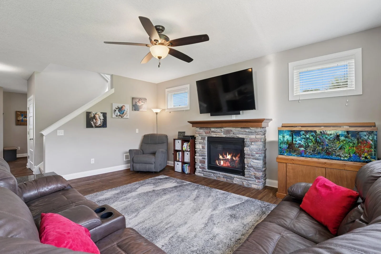 This house was bumped out when built to include additional living space