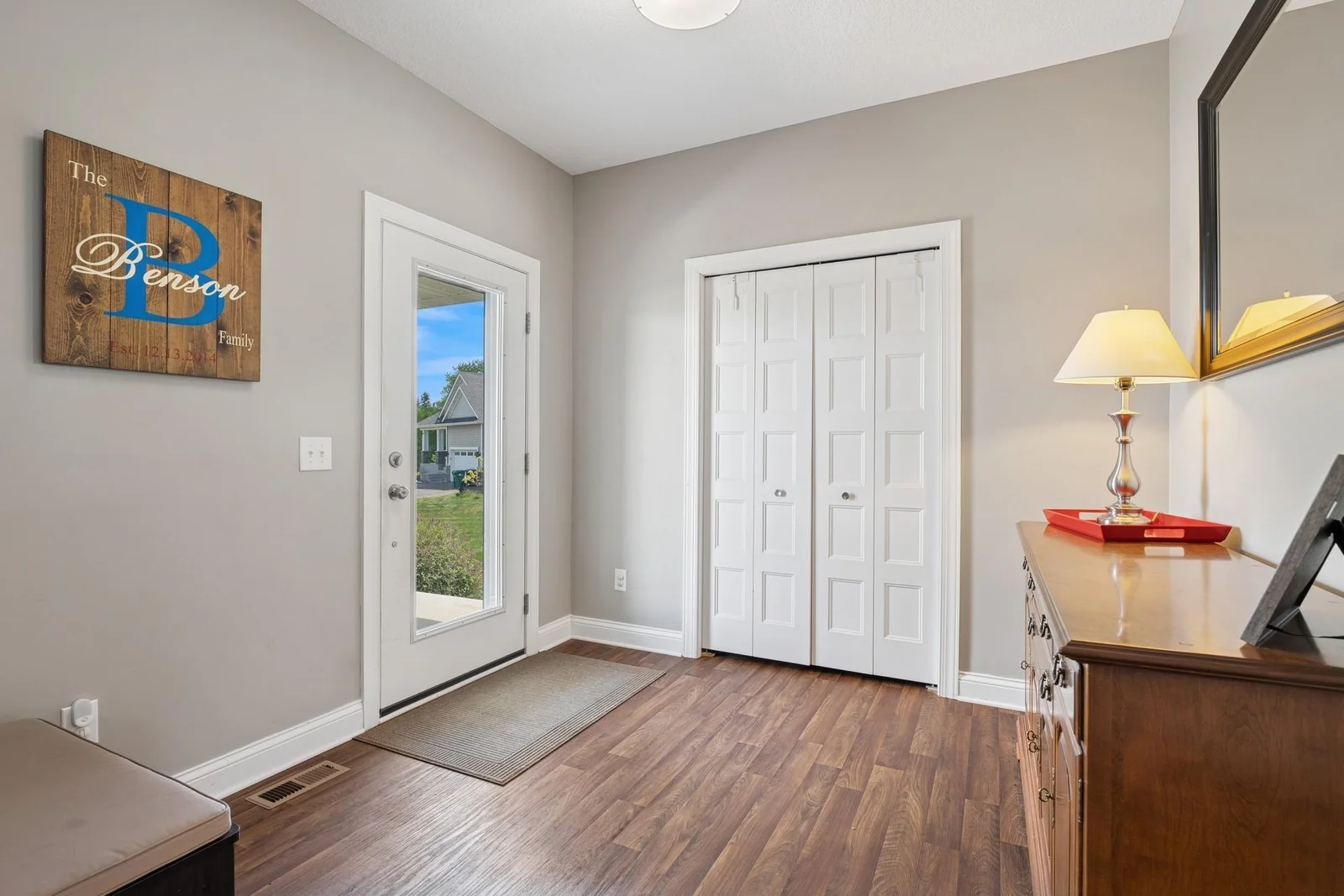 Large front entry.