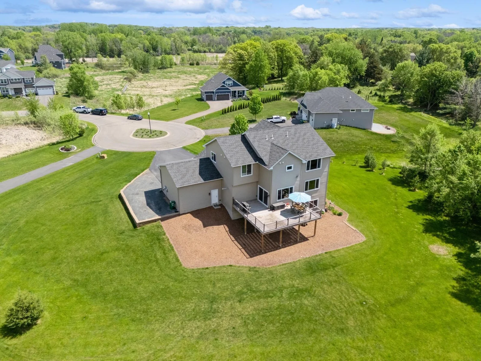 Deck and backyard is private, flat, and huge!