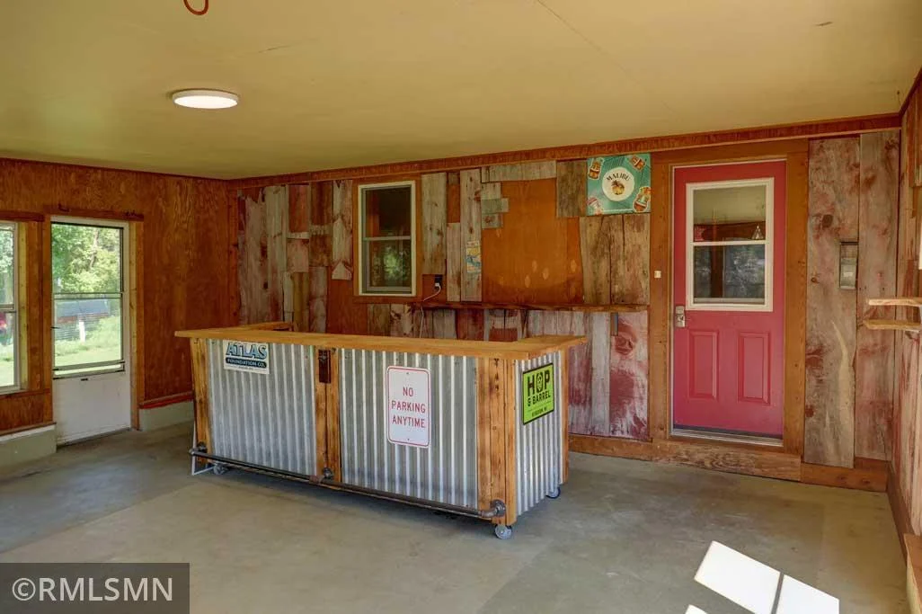 Bar in the three season porch.