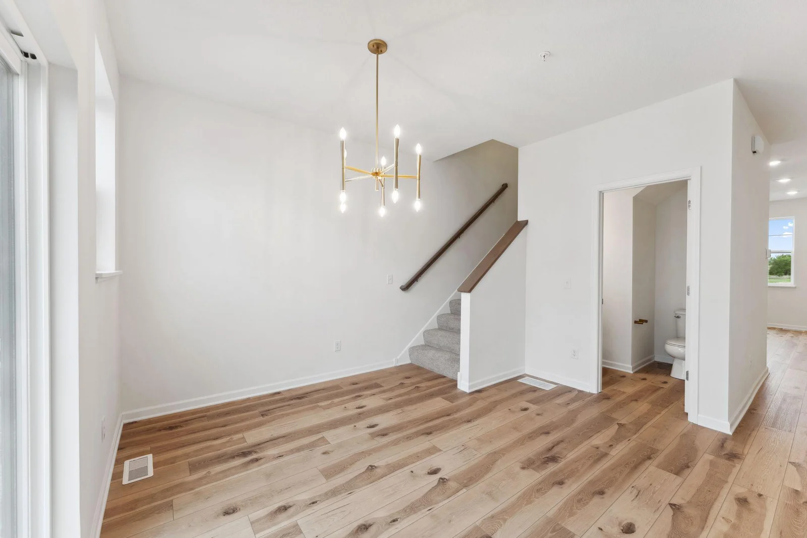 Dining Room with elevated fixutre