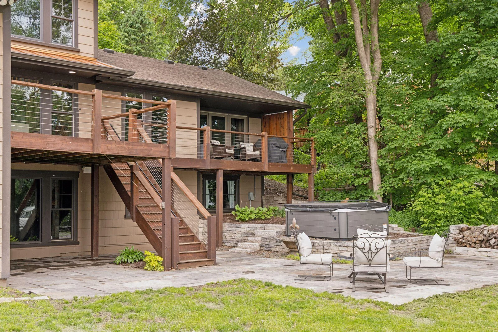 This home welcomes indoor and outdoor living.