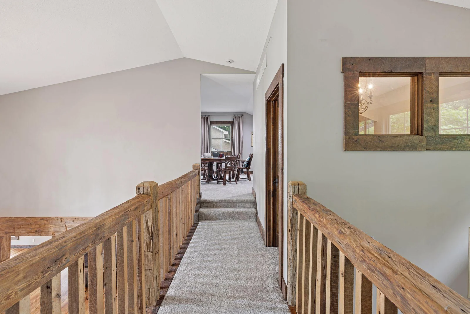 Upper level includes a catwalk overlooking the living room, a private work-from-home space, sun-filled bonus room overlooking the lake, and additional storage.
