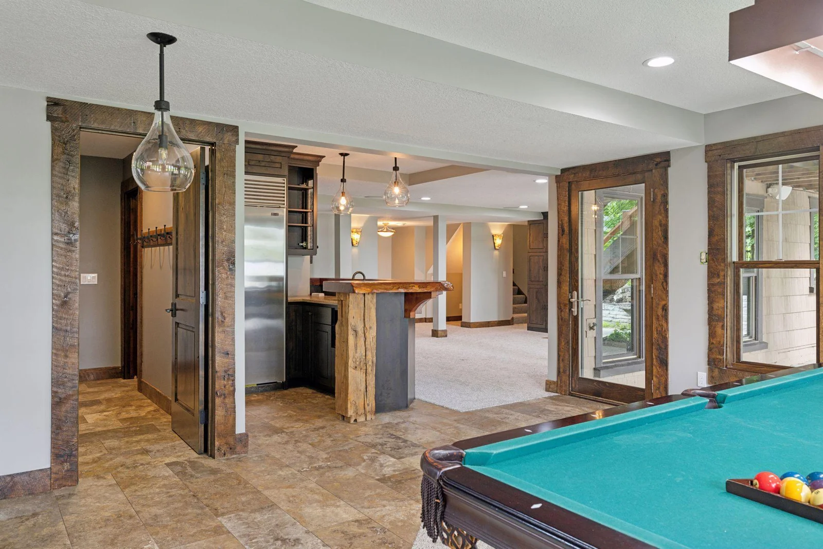 The lower-level floor plan makes entertaining and everyday living easy.