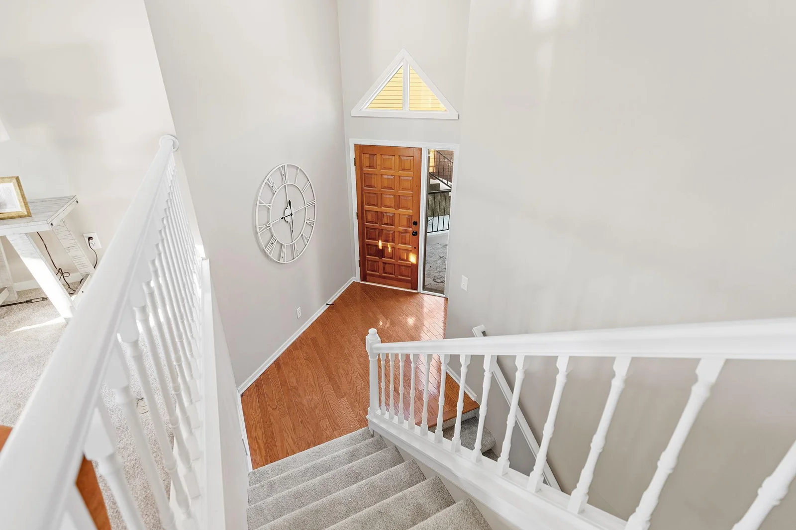 Down the steps