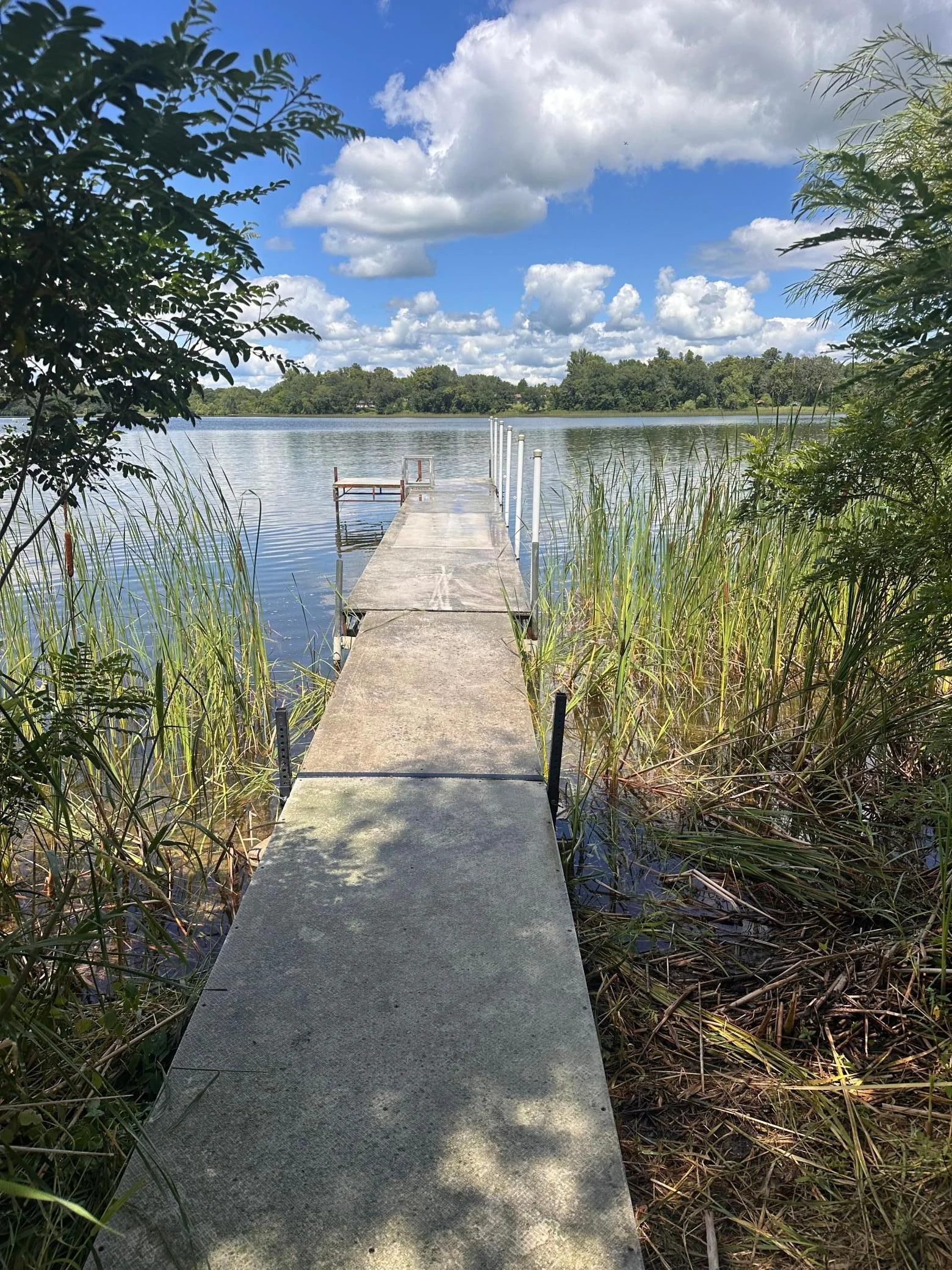 Dock to sandy bottom