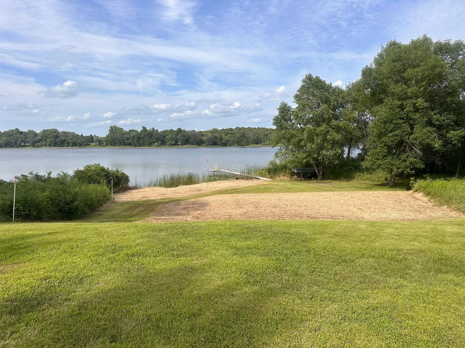 Cleared area direct to the beach