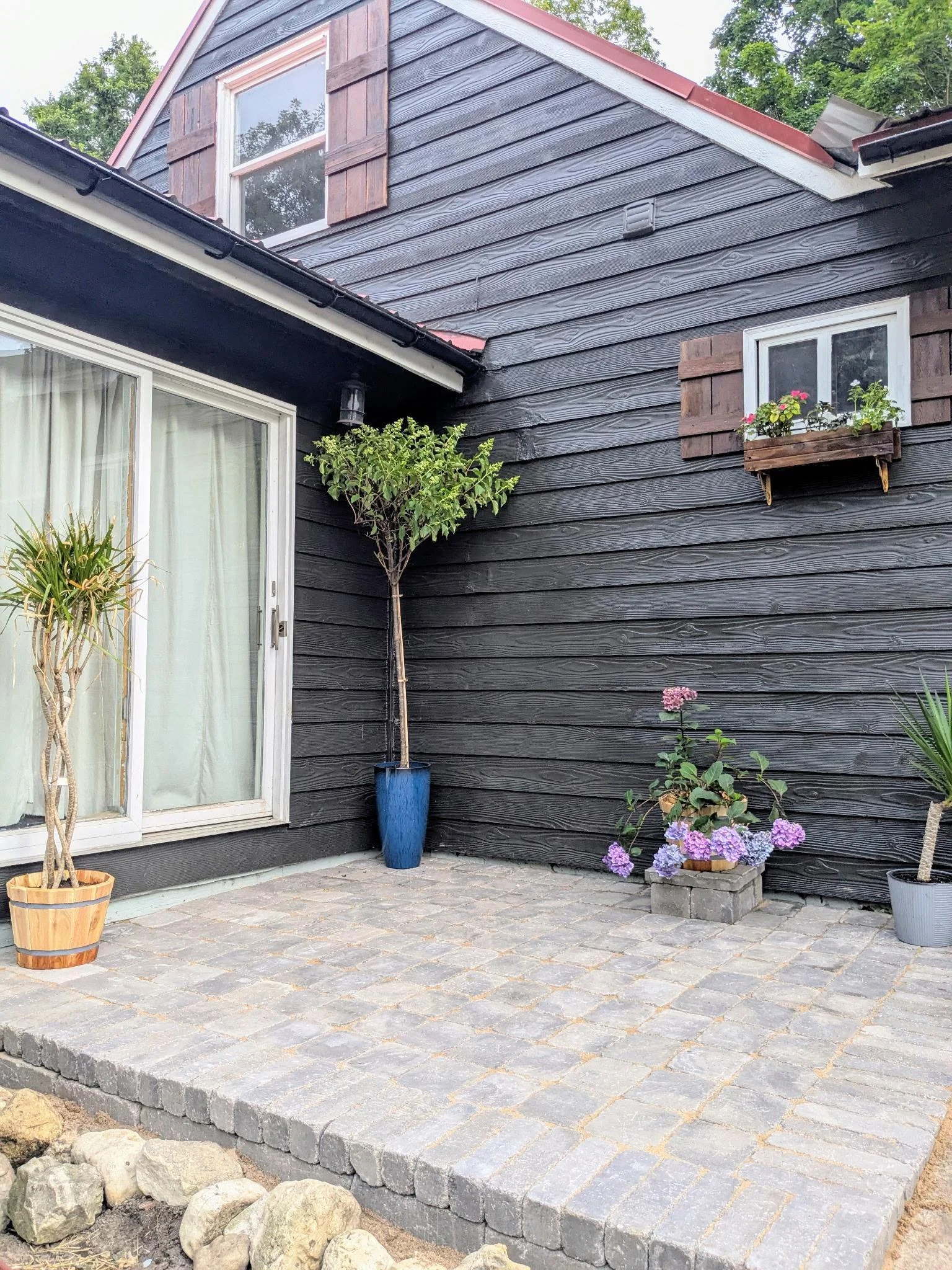 New paver brick patio