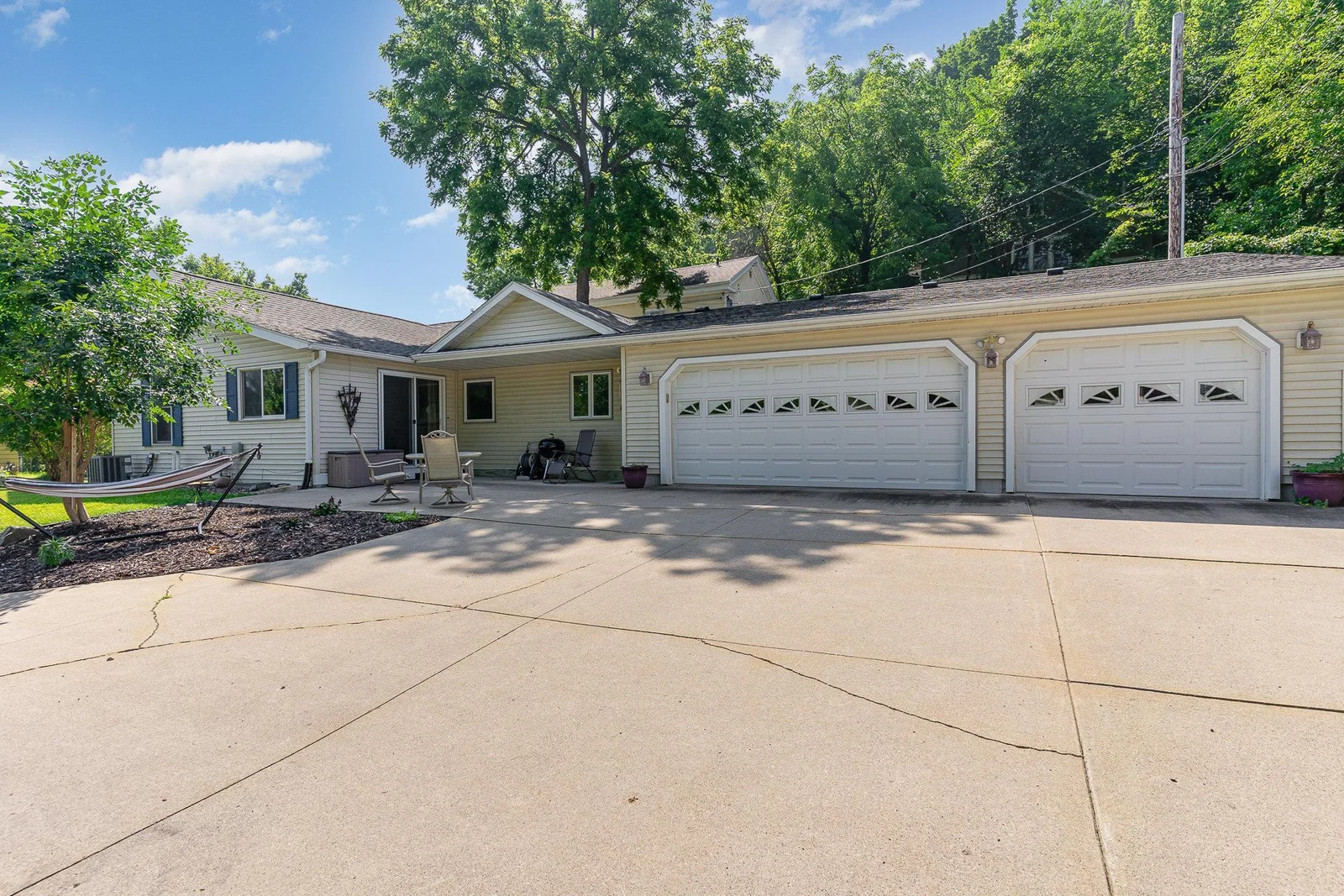 Front Exterior + 3 Car Garage