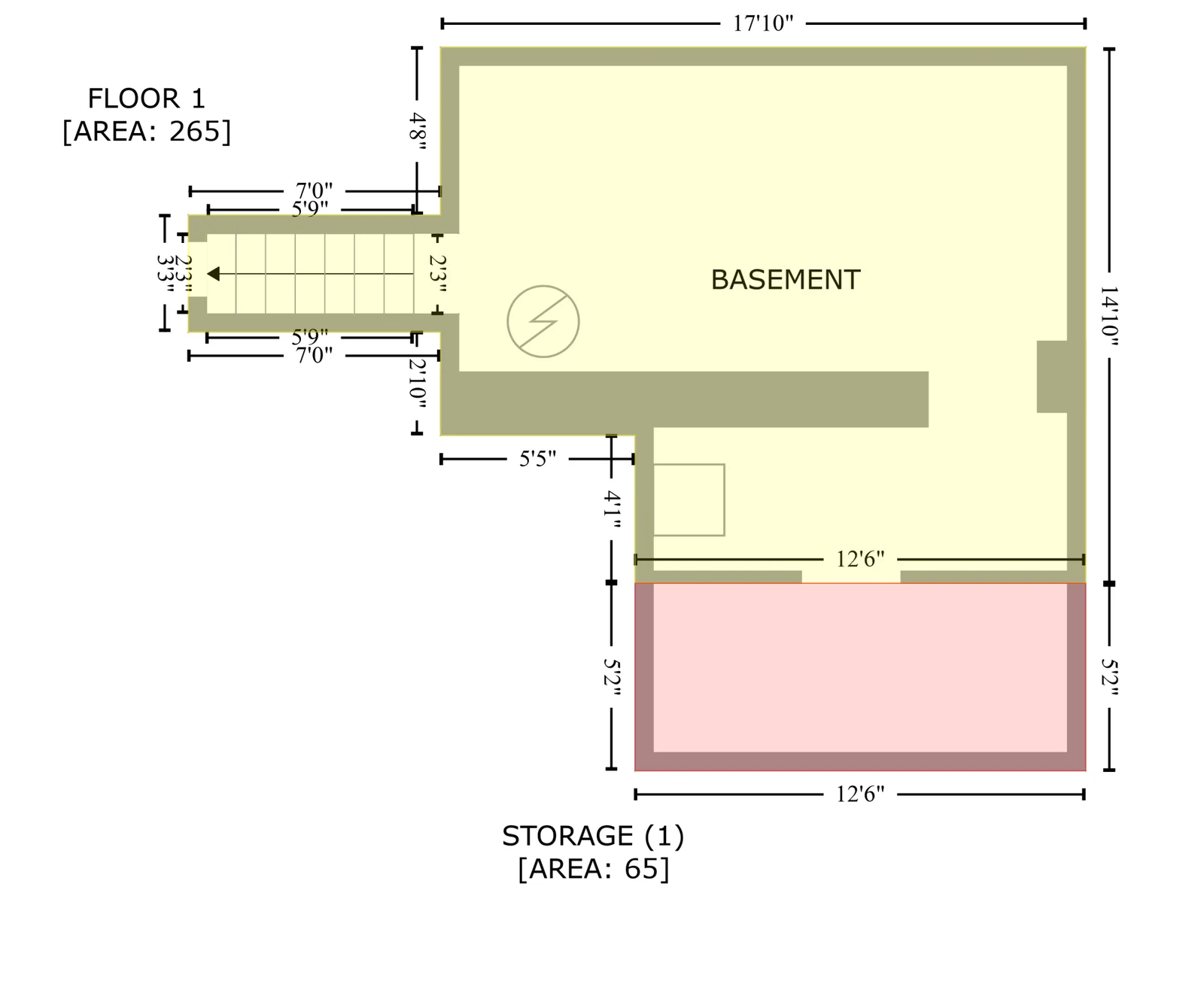 Lower Level Exterior Floor Plan