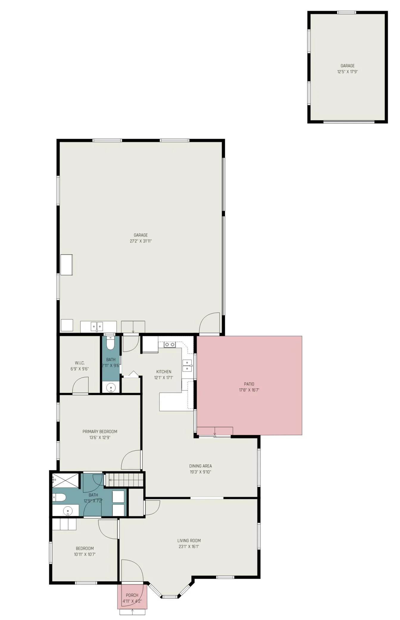 Main Level Interior Floor Plan