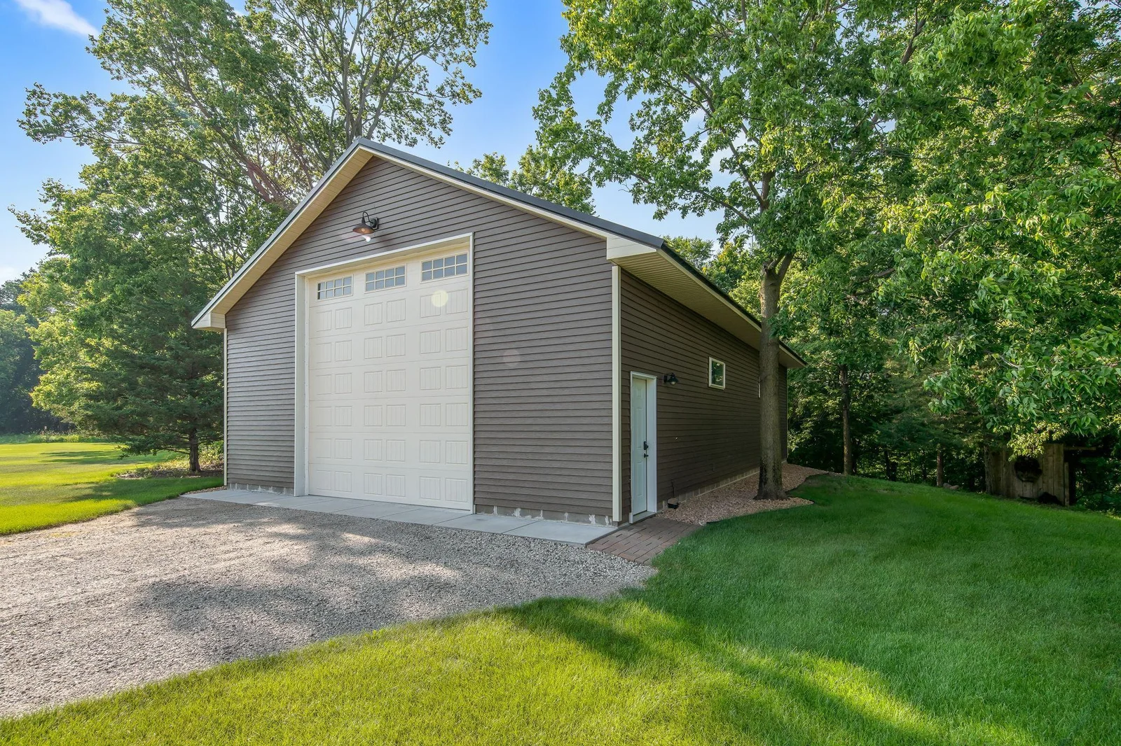 14 foot tall garage door- ready for any size camper or equipment.