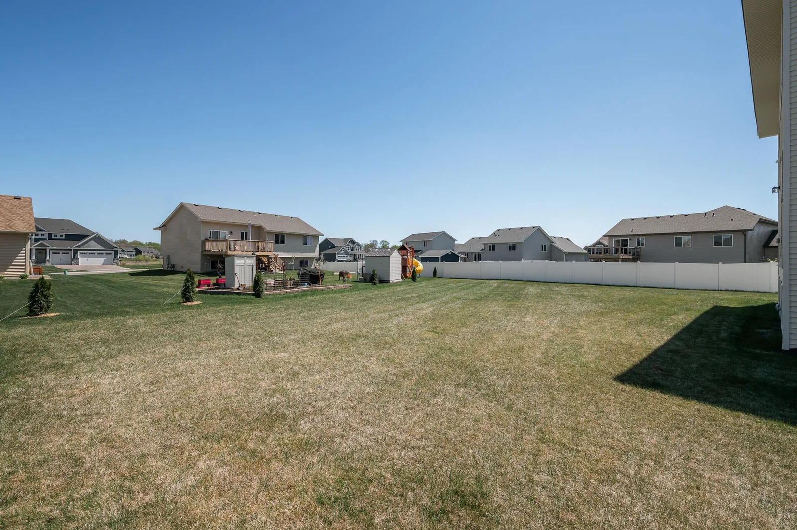 Expansive yard perfect for pool, firepit, yard games, or patio