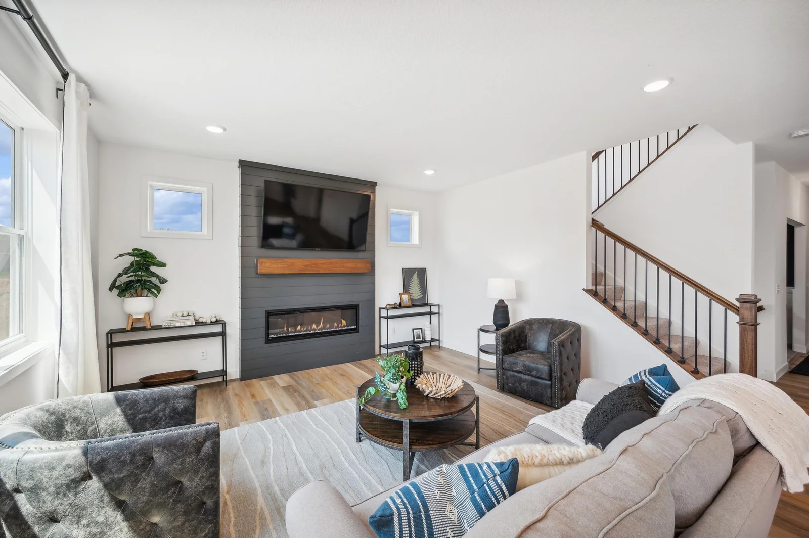 Living Room - *Photo from a previously completed Brookview - finishes and selections will vary.