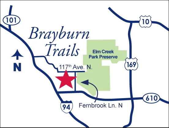 1 mile from Elm Creek Park Reserve