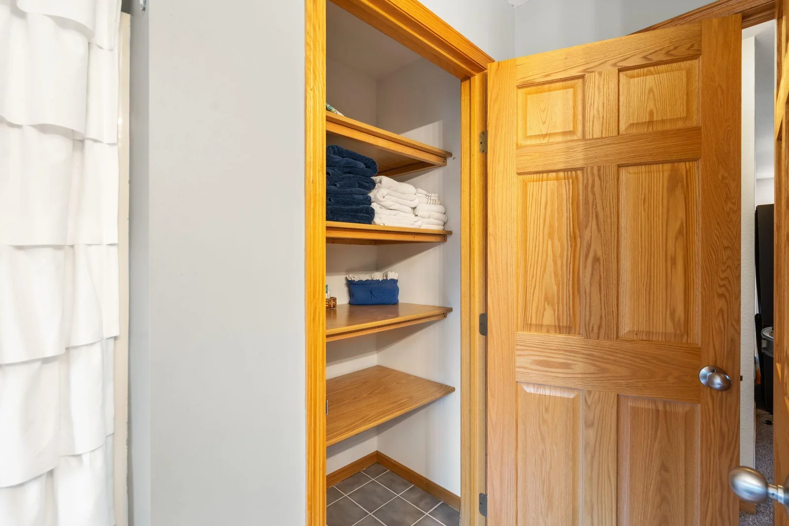 Extra deep linen closet