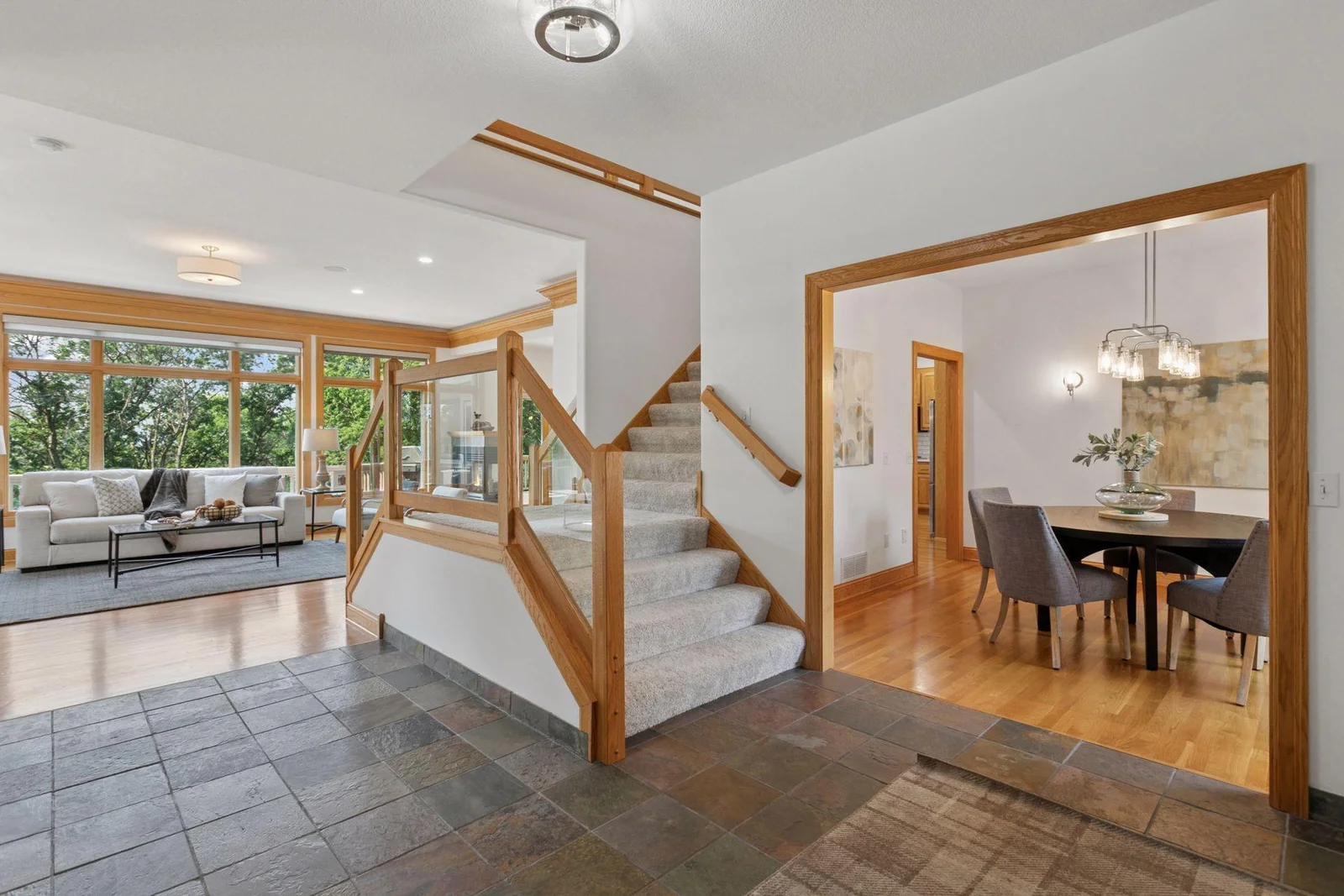 Extra-wide stairwell makes moving in a breeze