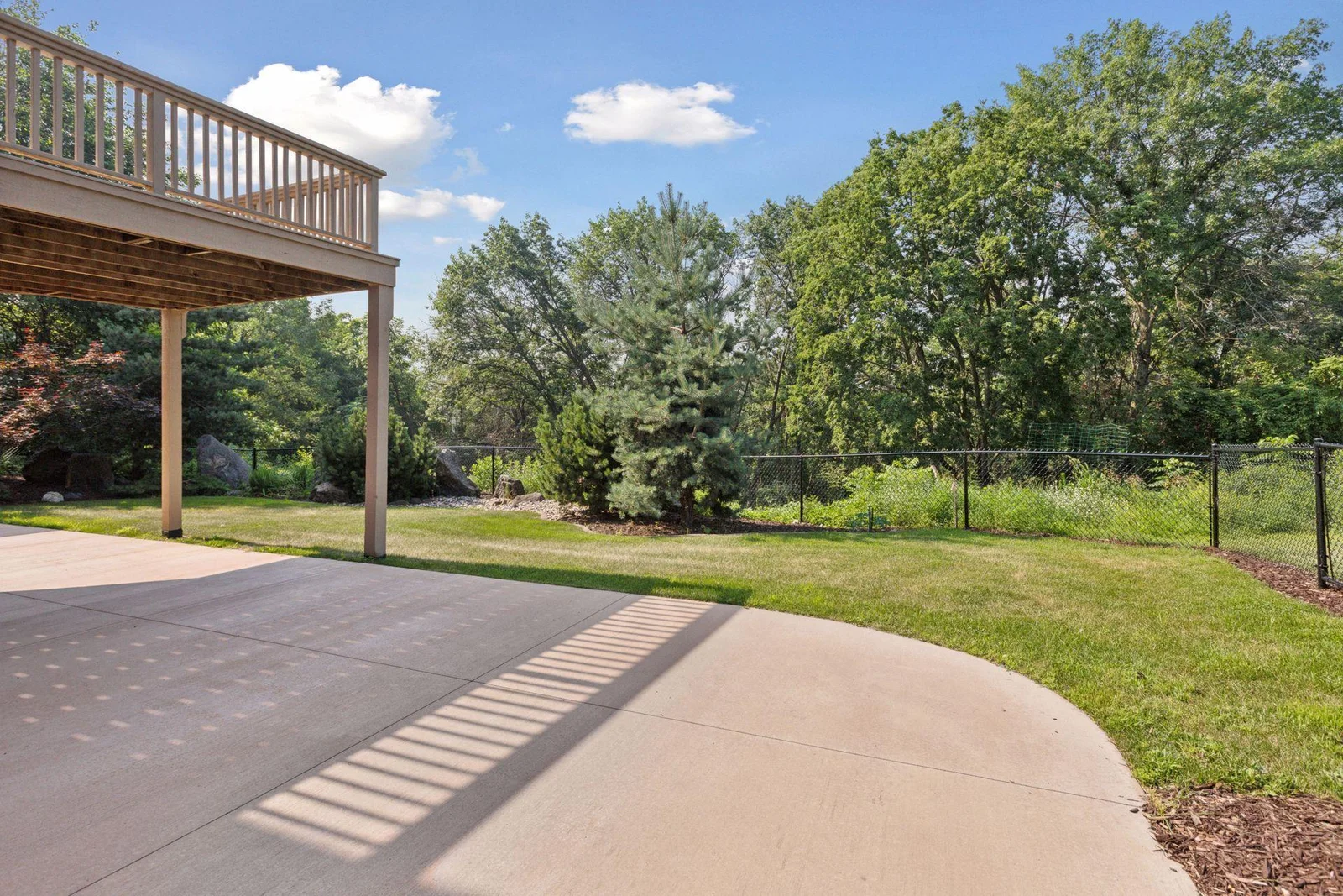 Concrete patio freshly poured in 2024