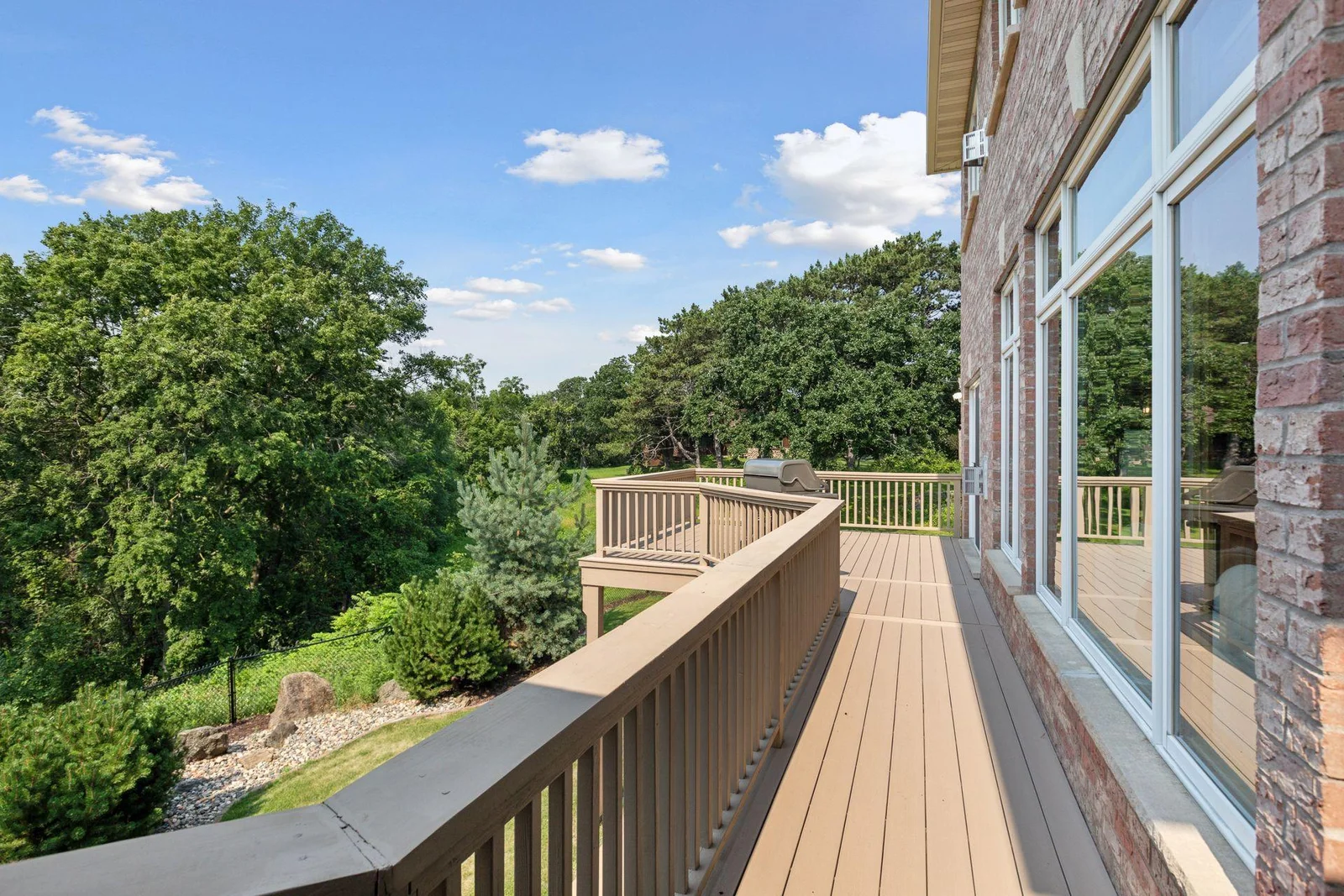The sunny, south-facing, maintenance-free decking