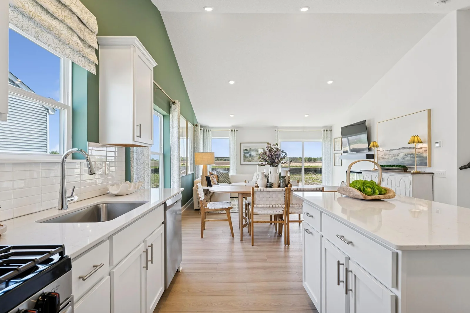 (Photo of a model home. Finishes and features will vary) A view of the living and dining spaces.
