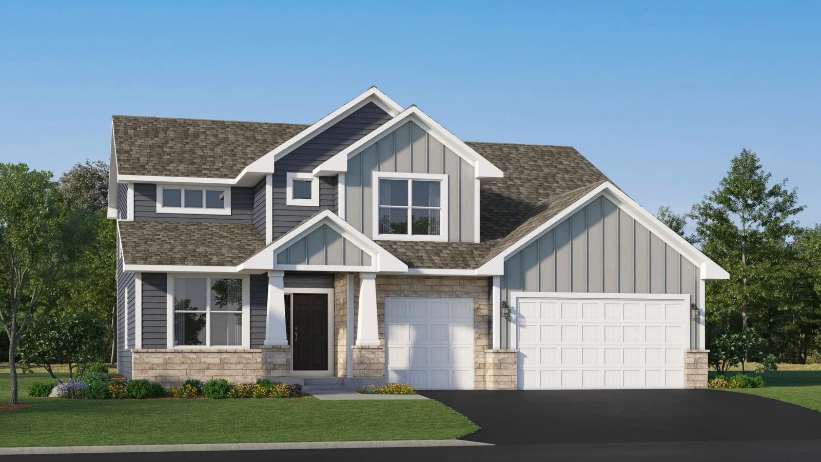 (Exterior rendering, actual homes finishes will vary) The stunning Itasca exterior!