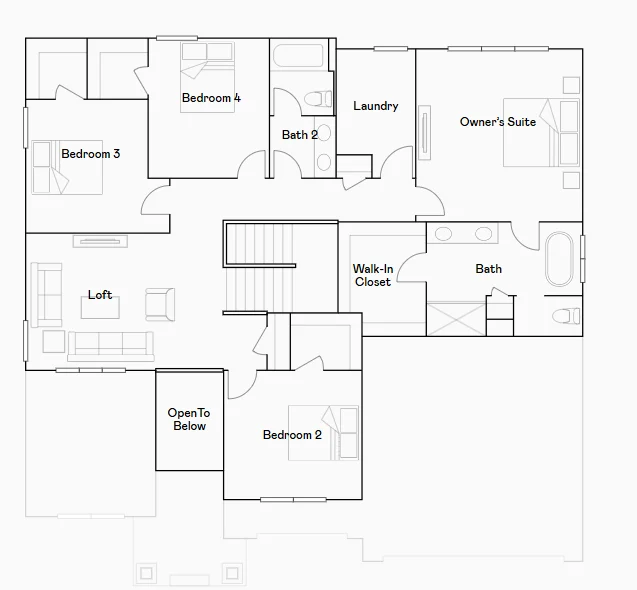 Itasca upper level floorplan.