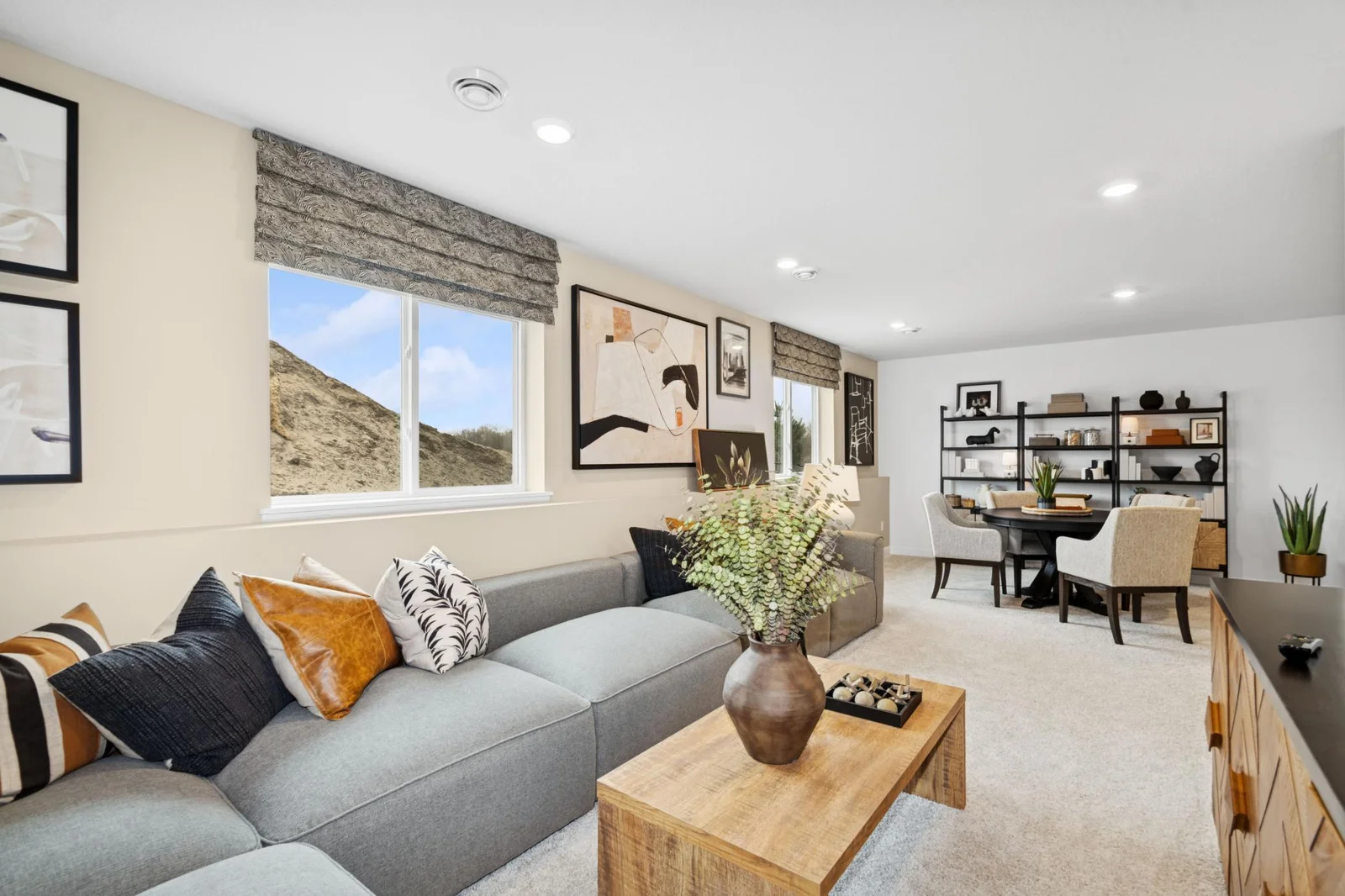 *Photo of model home, actual features may vary. The finished lower level has versatile recreation room that can be used for relaxing, entertaining, and more!